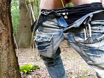 Peeing in the woods